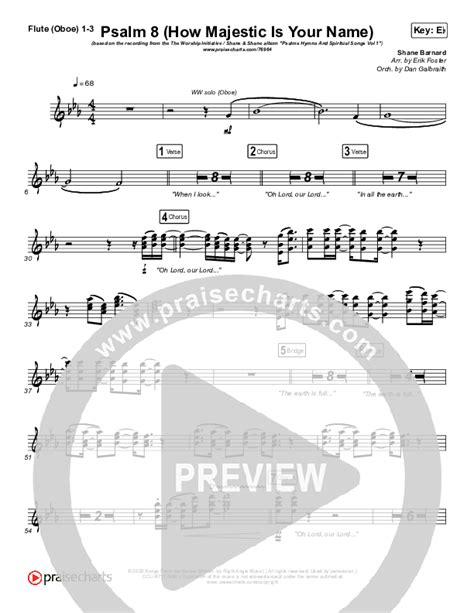 Psalm How Majestic Is Your Name Flute Oboe Sheet Music Pdf The