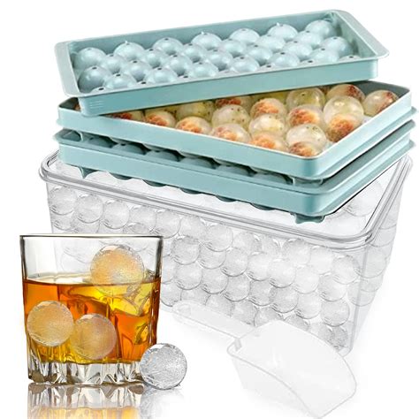 Ice Cube Tray With Lid And Bin Upgraded Ice Trays For Freezer With Bin