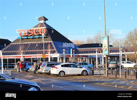 tesco store front   united kingdom superstore stock photo alamy