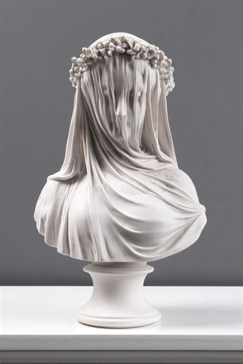 Veiled Lady Bust Sculpture Female Antique Art Statue in Marble Stone ...