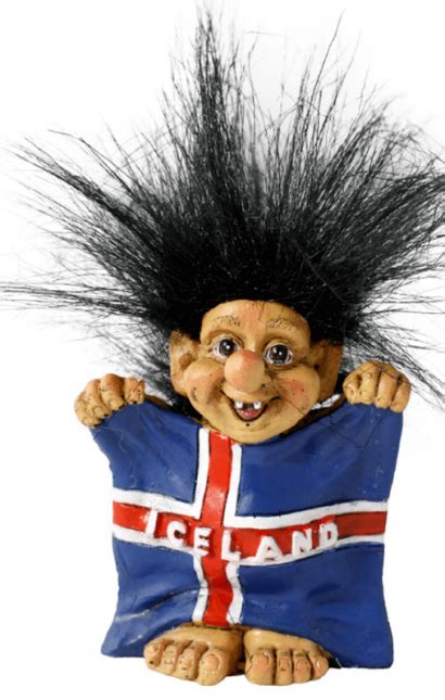 Troll holding the Icelandic flag | Icemart