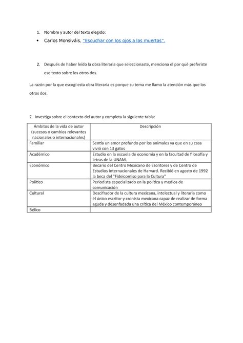 Actividad Integradora 4 El Resumen Nombre Y Autor Del Texto Elegido