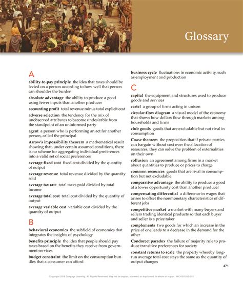 Econ 101 Glossary Principles Of Microeconomics 471 A Ability To Pay