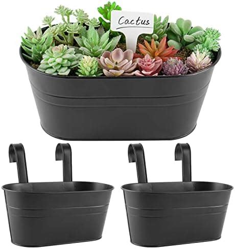 ABSDON 4pcs Vasi Di Fiori Da Appendere Vasi Di Metallo Esterno Vaso