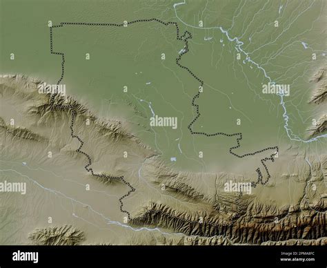 Jizzakh Region Of Uzbekistan Elevation Map Colored In Wiki Style With