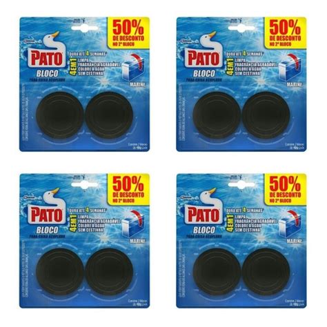 Pedra Sanitária Para Caixa Acoplada Pato Marine Kit 4 Frete grátis