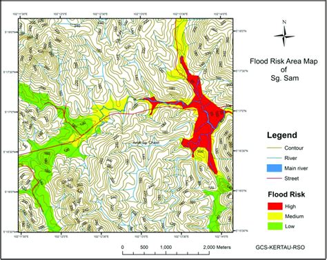 Flood risk map of study area | Download Scientific Diagram