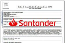 Modelo Documento Sepa Santander Descarga Gratis Pdf Y Word