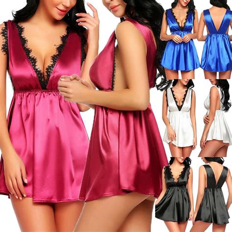 Buy Lolili Plus Size Sexy Lace Sleepwear Lingerie Temptation V Neck