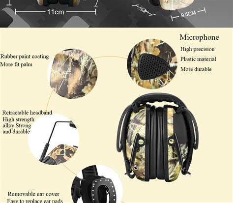 Electronic Earmuff NRR 22DB Tactical Hunting Ear Plugs Electronics ...