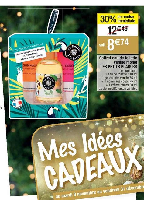 Promo Coffret Eau De Toilette Vanille Monoï Les Petits Plaisirs chez