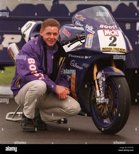 Chris Walker Signs For The Cadbury S Boost Yamaha Team Stock Photo Alamy