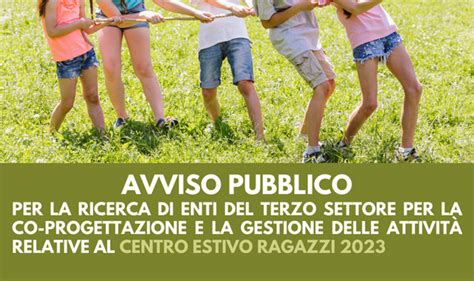 Avviso Pubblico Per La Ricerca Di Enti Del Terzo Settore Per La Co