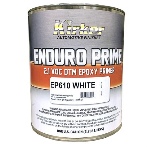 1 Gal Kirker Enduro Prime Dtm Epoxy Primer White Ep610 And 1 Gal Catalyst Epc611 Ebay