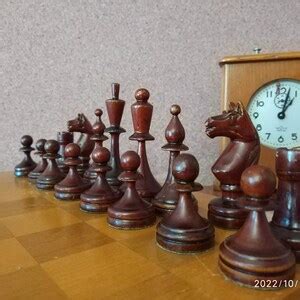 Antique Soviet Chess Set , Russian Vintage Chess Set, Chess Set USSR ...