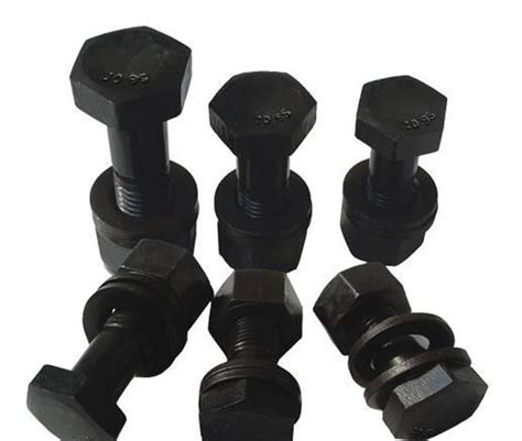 High Strength Hex Bolts And Nuts Carbon Steel Black Oxide Grade