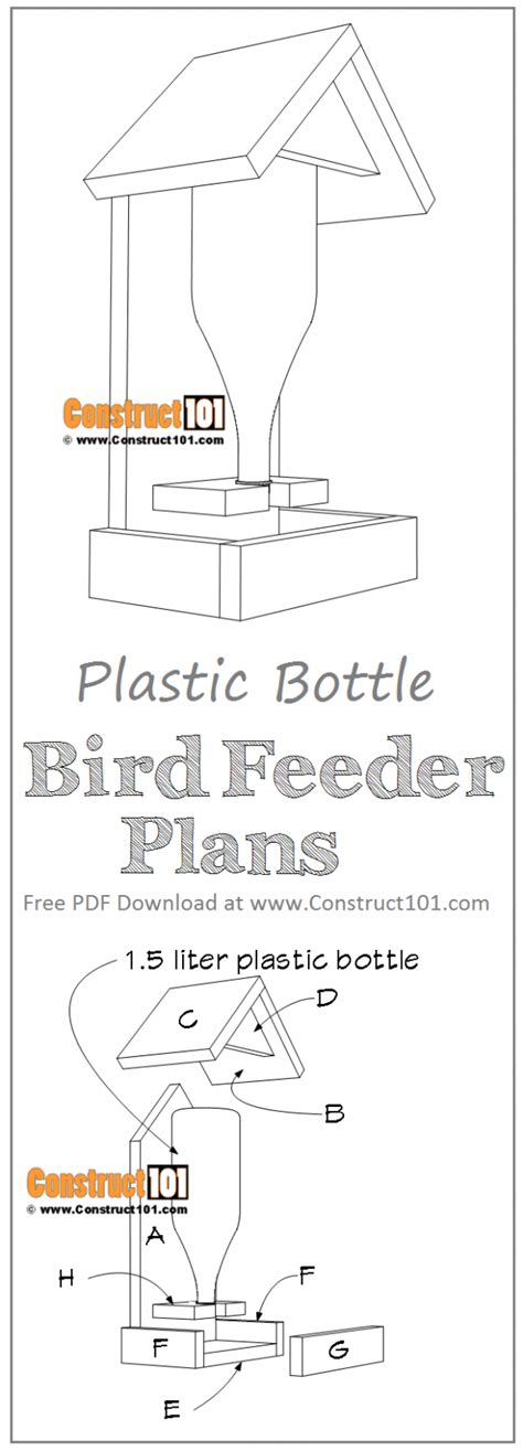 Bottle Bird Feeder Plans | PDF Download - Construct101