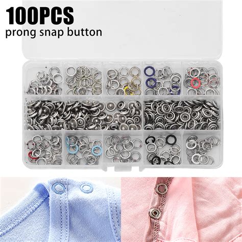 Lieonvis Sets Snap Button Fastener Kit Mm Metal Snaps Buttons