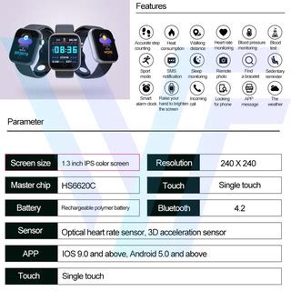 smartwatch Y68 D20 Versão Atualizada Bluetooth Prova D Gua