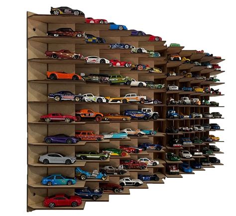 Exhibidor Repisa Para Hot Wheels Para Carritos Mdf Mm Env O Gratis