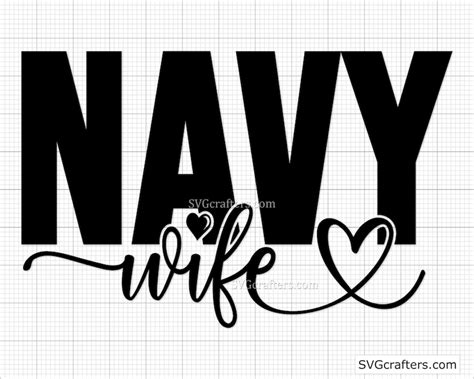 Navy Wife Svg Army Svg Army Mom Svg Army Wife Svg Military Etsy