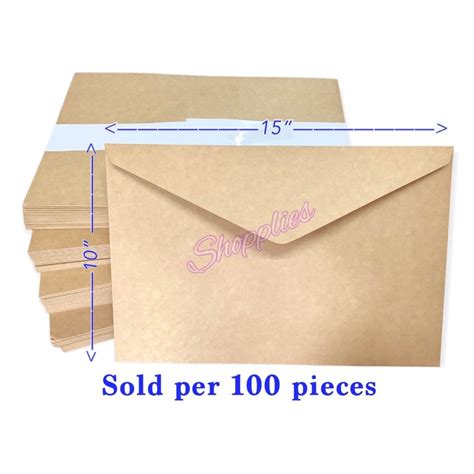 Document Envelope Thick 10 X 15 100 S Plain Shopee Philippines