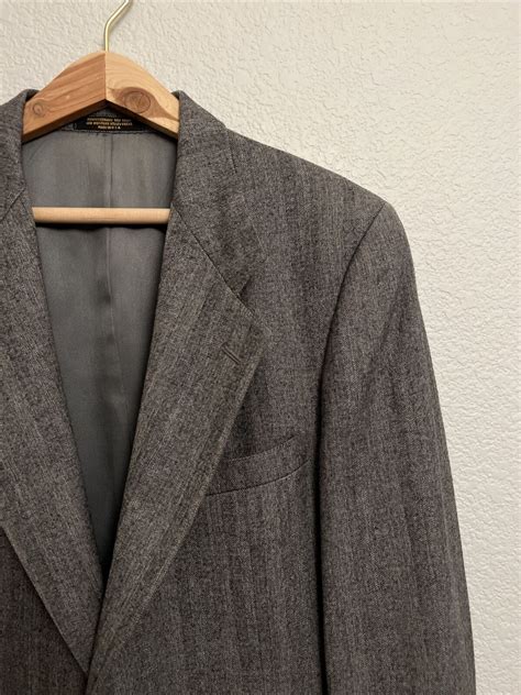 Vintage Gray Herringbone Evan Picone Tweed Blazer Jac Gem