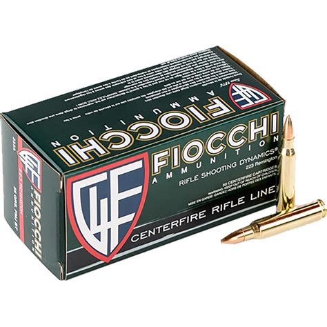 Fiocchi Training Dynamics Centerfire Rifle Ammo 223 Rem 62 Gr FMJBT