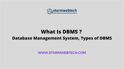 What Is Dbms Database Management System Types Of Dbms