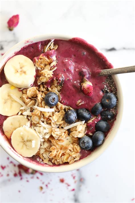 Berry Delicious Superfood Smoothie Bowls With Honey Almond Granola Butternut And Sage