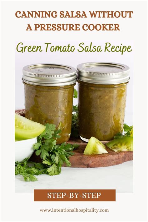 Canning Salsa Without A Pressure Cooker Recipe Canning Recipes Green Tomato Salsa Recipes