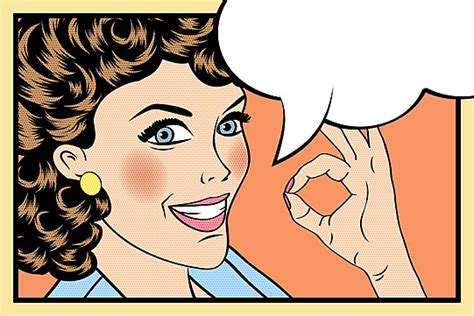 Pop Art Retro Woman In Comics Style Look Listening Space Vector Look