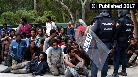 Risking Injury And Arrest African Migrants Storm A Gate To Europe