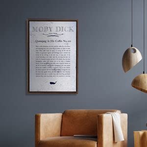 Framed Print Queequeg in His Coffin No. 110, Moby Dick Quote Herman ...