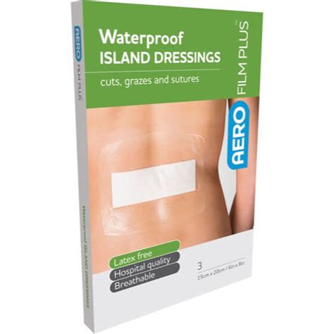 Aerofilm Plus Waterproof Island Film Dressings 15cm X 20cm Env3