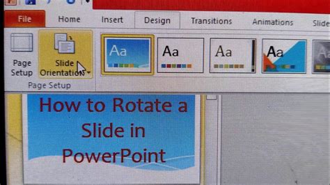 How To Rotate A Slide In Powerpoint Youtube