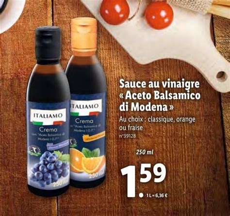 Promo Sauce Au Vinaigre Aceto Balsamico Di Modena Chez Lidl