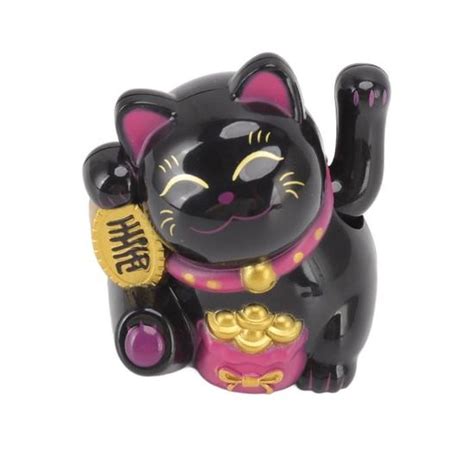 Drfeify Chat Ondulant Solaire Chat Porte Bonheur Chinois Fortune Chat