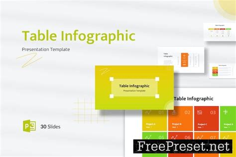 Table Infographic Presentation PowerPoint BWF2FM2