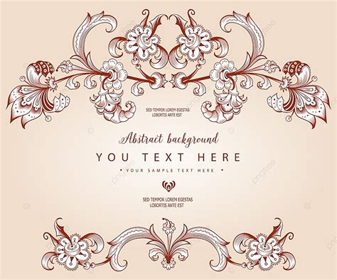 Floral Hand Drawn Vector Border Flyer Template Download On Pngtree