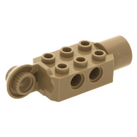 LEGO Elemento 47432 Dark Tan Technic Brick Modified 2 X 3 With Pin