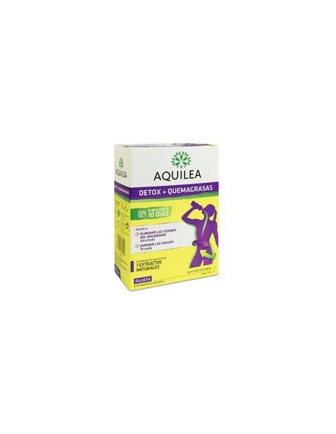 AQUILEA DETOX QUEMAGRASAS 10 STICKS 15 ML SABOR PIÑA Ibáñez Farmacia