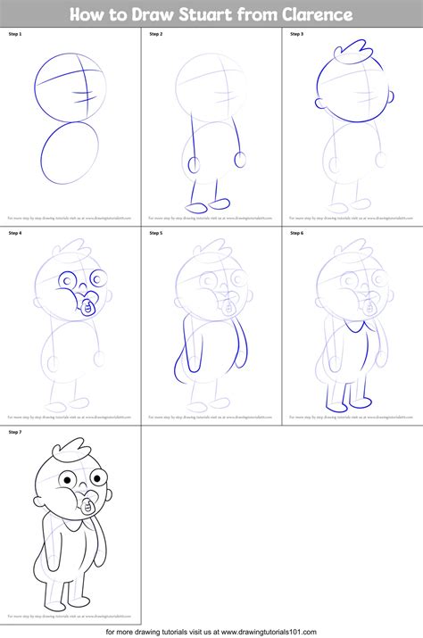 How To Draw Stuart From Clarence Clarence Step By Step