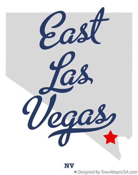 Map of East Las Vegas, NV, Nevada