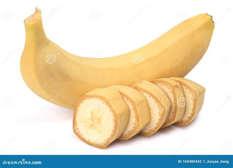 Frutas De Banana E Bananas Em Fatias Isoladas Foto De Stock Imagem De