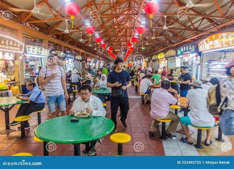 Singapore Singapore March 12 2018 Maxwell Food Centre Chinatown