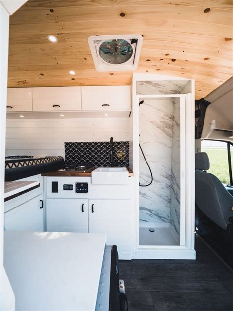 Camper Van Interior Layout with Shower | Tommy Camper Vans | Van ...