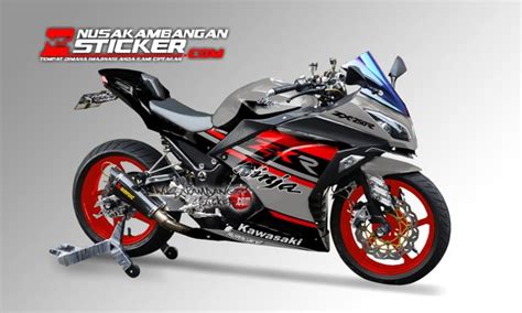 Jual Decal Sticker Kawasaki Ninja Fi Zx R Abu Abu Stiker Full Body