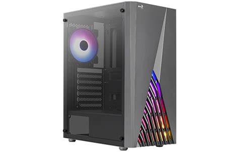 Gabinete Gamer Aerocool Delta Rgb Mid Tower Vidro Temperado Black