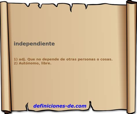 Independiente Significado De Independiente